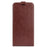 For iPhone 16 Case Card Slots Vertical Flip PU Leather Phone Cover - Brown - 5