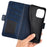 For iPhone 16 Case Folio Flip Leather Wallet Stand Phone Cover - Blue - 4