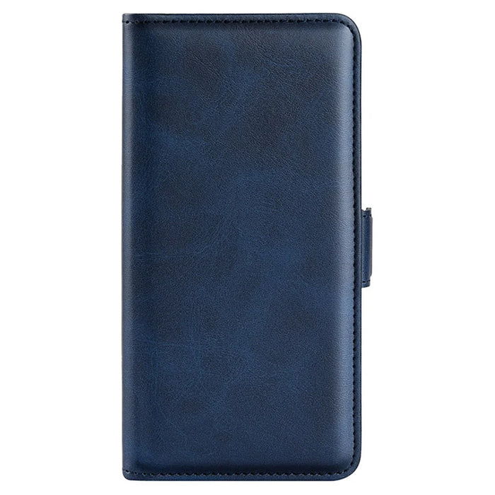 For iPhone 16 Case Folio Flip Leather Wallet Stand Phone Cover - Blue - 5
