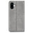 For iPhone 16 Case Card Slots Wallet Skin-Feel PU Leather Phone Cover - Grey - 6