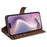 For iPhone 16 Case Calf Texture PU Leather Folio Flip Phone Wallet Cover - Brown - 3