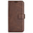 For iPhone 16 Case Calf Texture PU Leather Folio Flip Phone Wallet Cover - Brown - 5