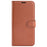 For iPhone 16 Case Wallet Leather Phone Cover Litchi Texture - Brown - 5