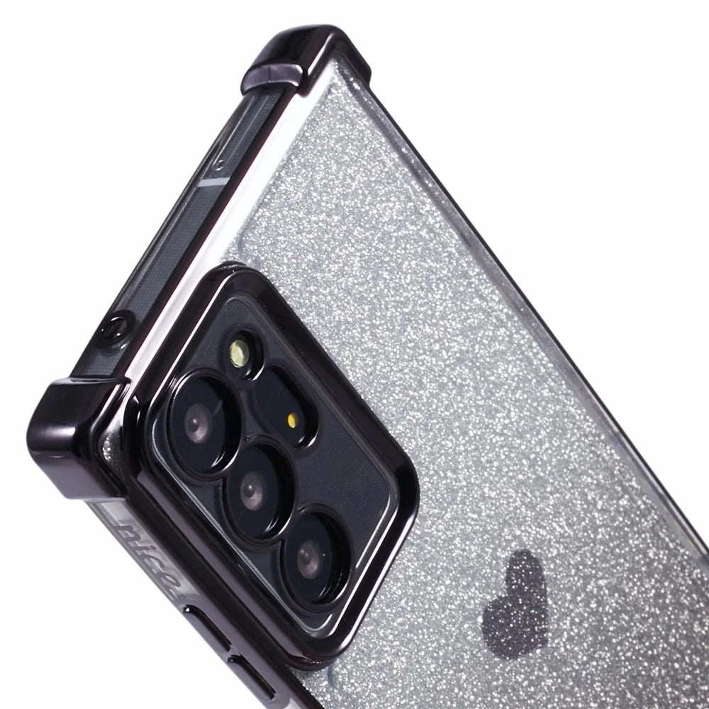 For Samsung Galaxy Note20 Ultra / Note20 Ultra 5G Case Heart Pattern Electroplating TPU Glitter Phone Cover -  Black - 6