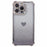 For iPhone 15 Pro Max Case Electroplating Glitter TPU Phone Cover Heart Pattern -  Grey - 3