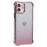 For iPhone 12 Case Heart Pattern TPU Glitter Phone Cover Four Corners Air Cushion - Pink - 1