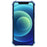 For iPhone 12 Case TPU Clear Back Phone Cover Electroplating Love Heart - Blue - 3