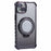 For iPhone 15 Plus Kickstand Case Glitter TPU Phone Cover with Mirror - Black - 1