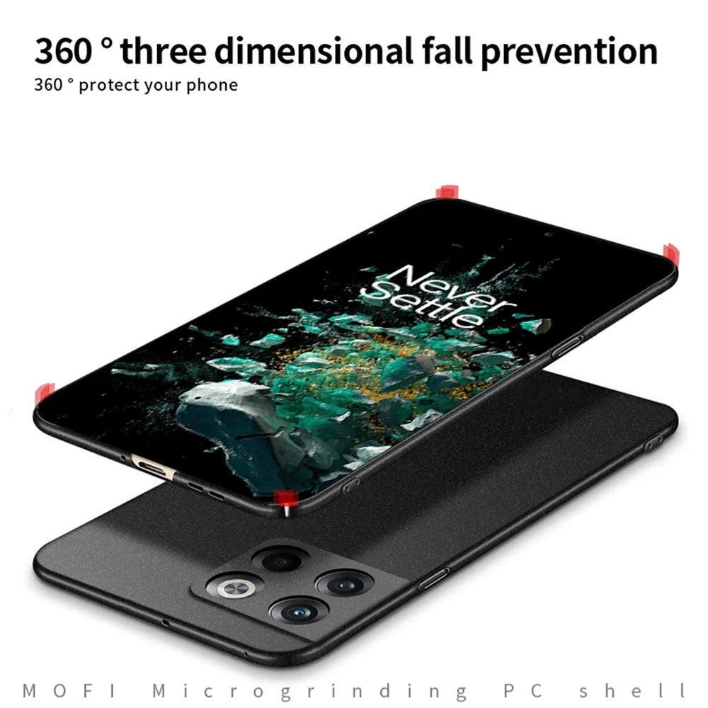 MOFI Shield Matte Series for OnePlus Ace Pro 5G / 10T 5G Ultra Slim Phone Case Drop-proof Hard PC Protective Back Cover - Black - 6