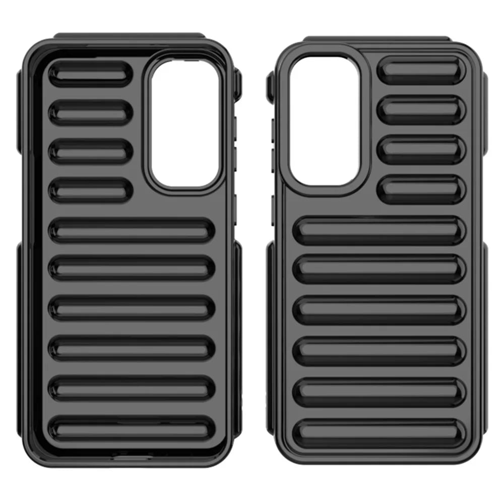 Capsule Series for Samsung Galaxy S23+ TPU Case Shockproof Ribbed Phone Cover - Black - 2