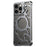 Auspicious Cloud Series For iPhone 15 Pro Max Magnetic Case Aluminum Alloy Hollow Kickstand Phone Cover - Grey - 1