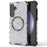 For Samsung Galaxy S23 FE Case Honeycomb Magnetic Ring TPU+PC Phone Cover - Transparent - 1