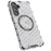 For Samsung Galaxy S23 FE Case Honeycomb Magnetic Ring TPU+PC Phone Cover - Transparent - 5