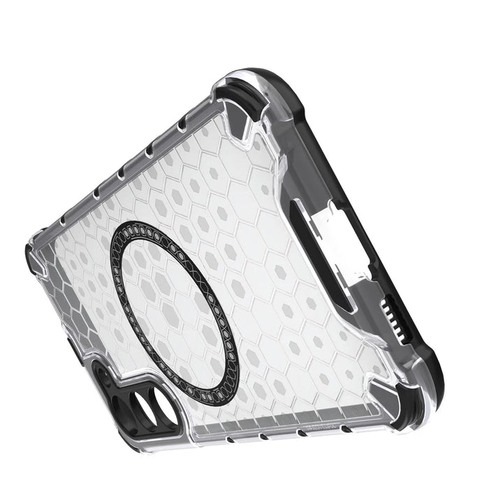 For Samsung Galaxy S23 Cell Phone Case Honeycomb TPU+PC Phone Cover Magnetic Case - Transparent - 5