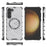 For Samsung Galaxy S23 Cell Phone Case Honeycomb TPU+PC Phone Cover Magnetic Case - Transparent - 7