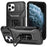 For iPhone 11 Pro Case PC+TPU Phone Cover Sliding Camshield Holder - Black - 1