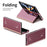 For Samsung Galaxy Z Fold6 5G Case Electroplating View Window Stand Leather Phone Cover - Pink - 4