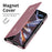 For Samsung Galaxy Z Fold6 5G Case Electroplating View Window Stand Leather Phone Cover - Pink - 6