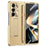 For Samsung Galaxy Z Fold6 5G Case Kickstand Leather+PC Hard Phone Cover with Screen Film and Stylus - Champagne Gold - 2