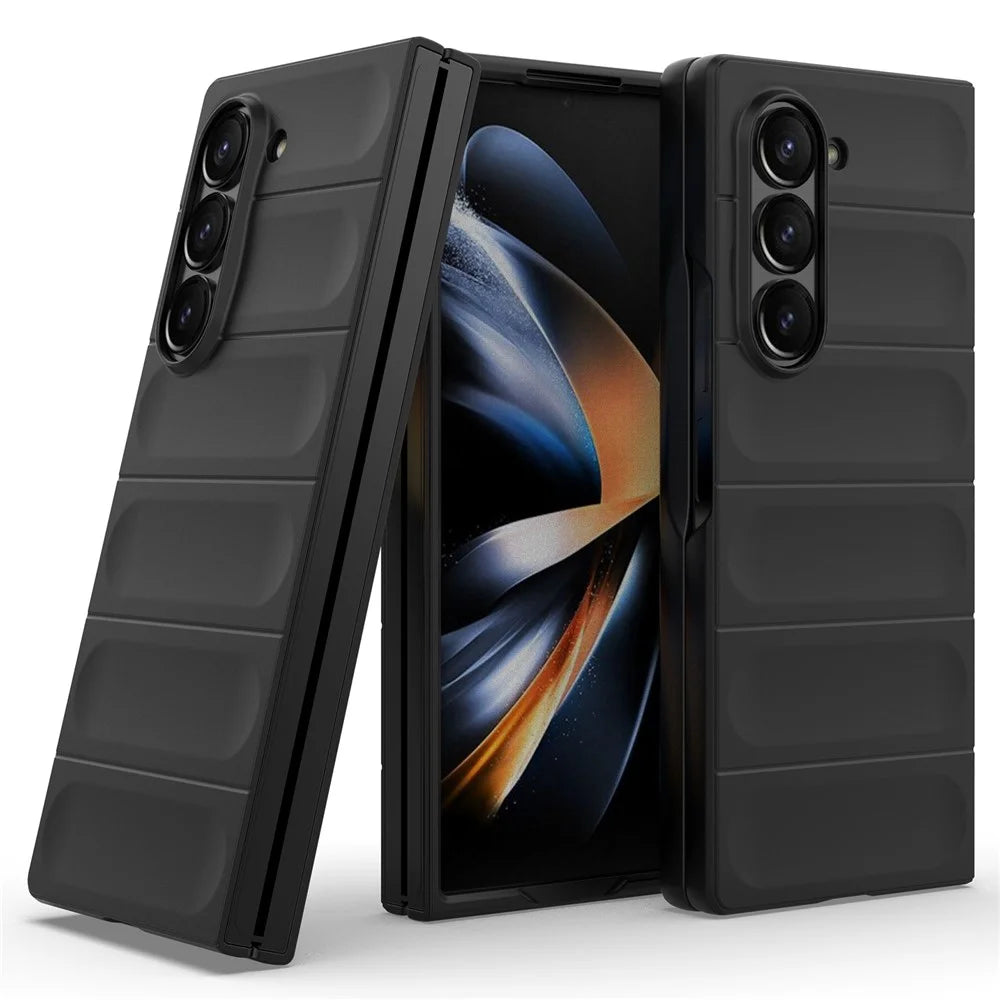 For Samsung Galaxy Z Fold6 5G Case Rugged Hard PC Folding Phone Cover - Black - 2