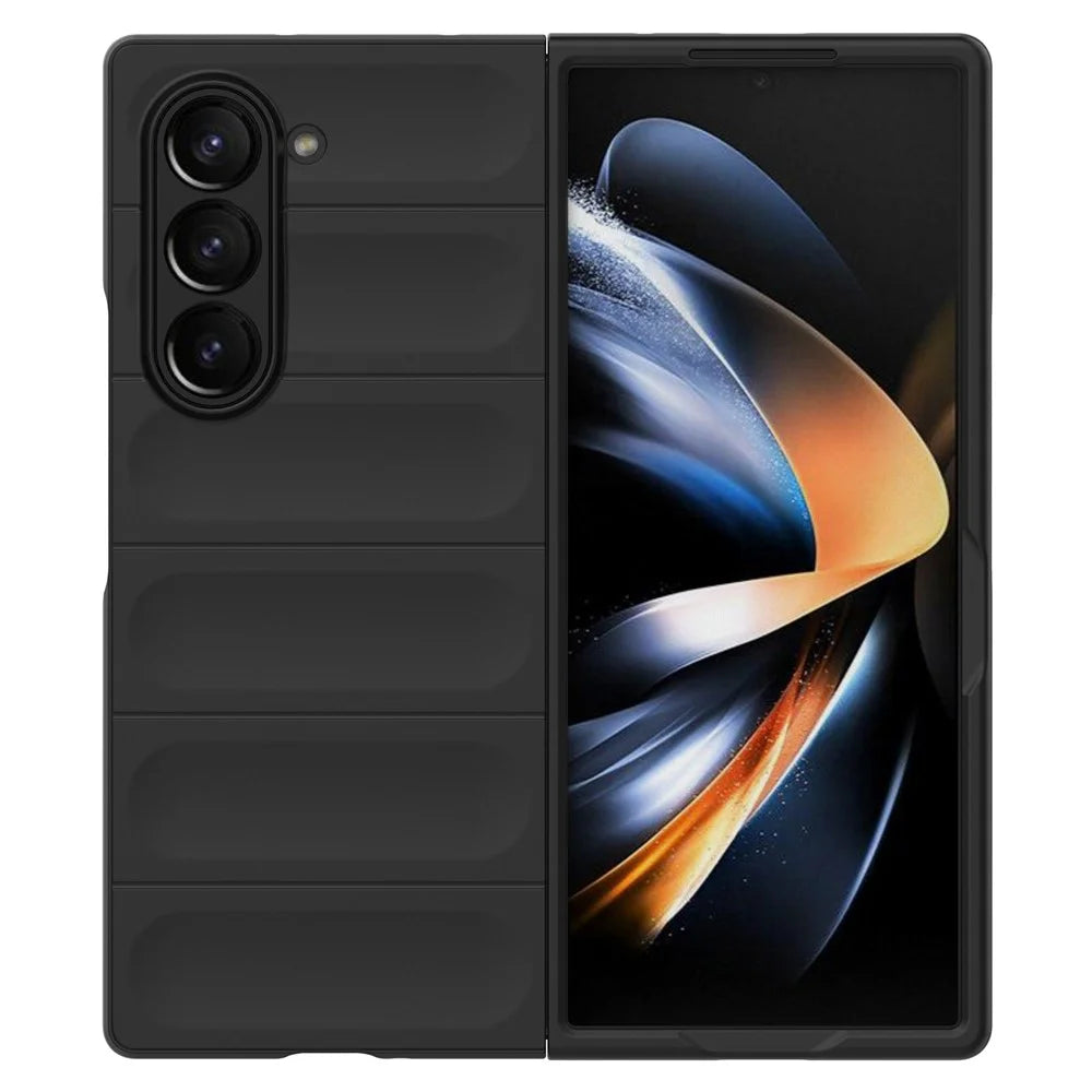 For Samsung Galaxy Z Fold6 5G Case Rugged Hard PC Folding Phone Cover - Black - 3