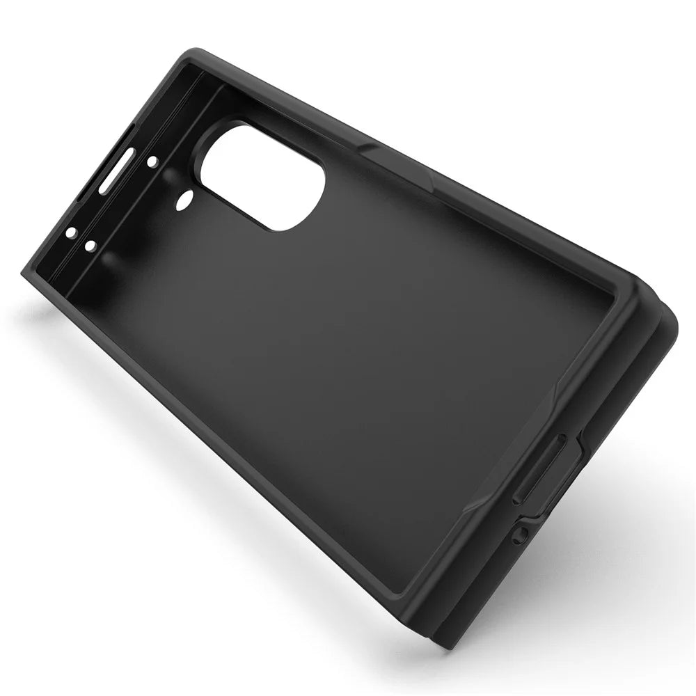 For Samsung Galaxy Z Fold6 5G Case Rugged Hard PC Folding Phone Cover - Black - 4