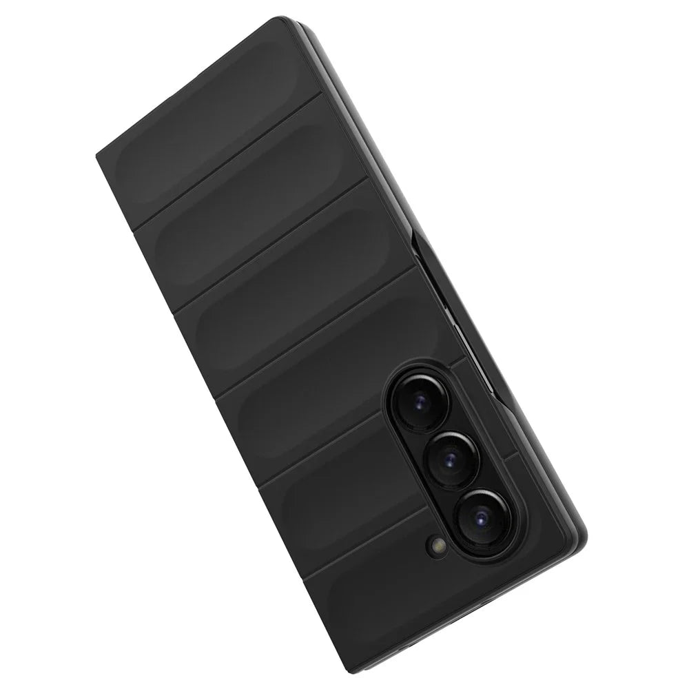 For Samsung Galaxy Z Fold6 5G Case Rugged Hard PC Folding Phone Cover - Black - 5