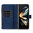 BINFEN COLOR For Samsung Galaxy Z Fold6 5G Case Zipper Pocket Wallet Leather Phone Cover - Blue - 2