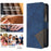 BINFEN COLOR For Samsung Galaxy Z Fold6 5G Case Zipper Pocket Wallet Leather Phone Cover - Blue - 4