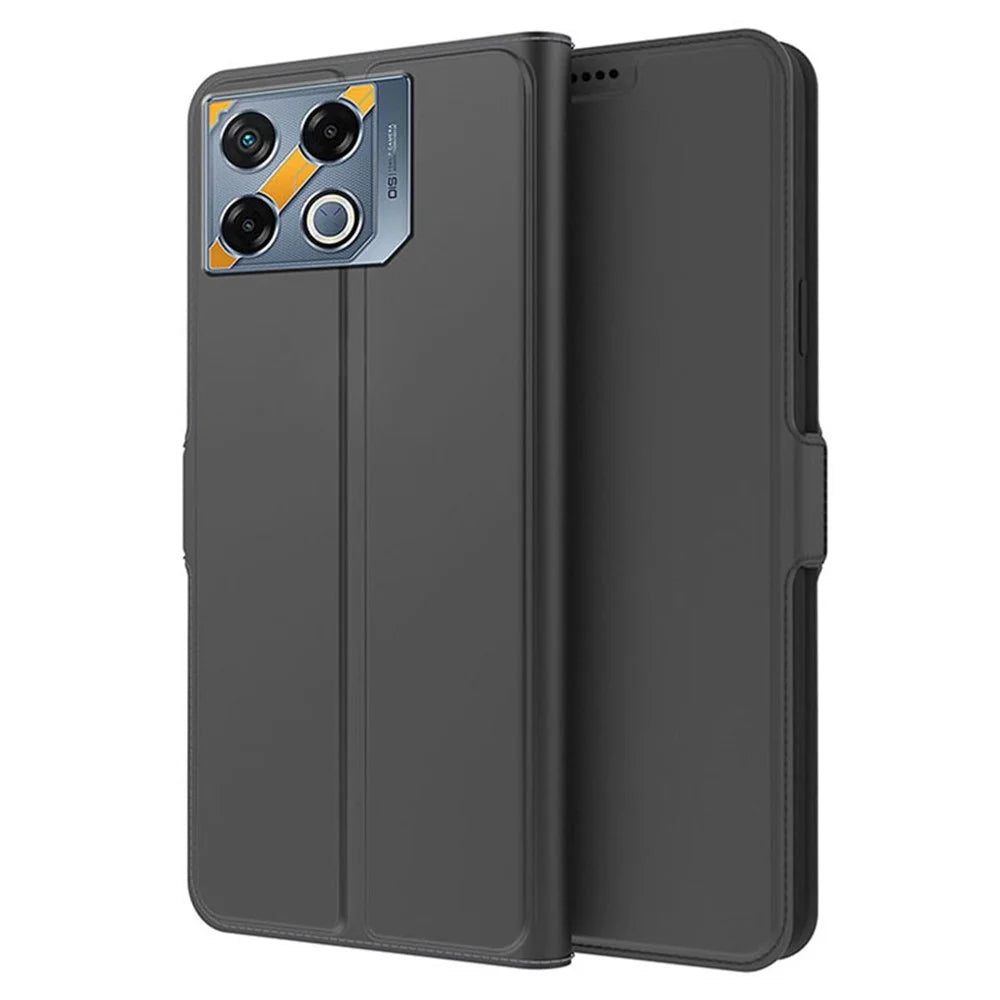 For Infinix GT 20 Pro 5G Case PU Leather Flip Protective Phone Cover Card Slots Holder - Black - 1