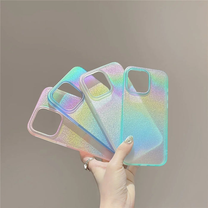 For iPhone 14 Pro Shockproof Cover Colorful Pearl Pattern Soft TPU Phone Case - Pink - 5