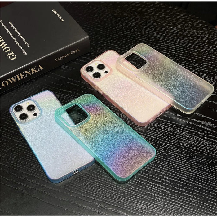 For iPhone 14 Pro Shockproof Cover Colorful Pearl Pattern Soft TPU Phone Case - Pink - 6