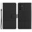 For Samsung Galaxy A35 5G Phone Case Imprinted Rhombus Wallet Stand Leather Cover - Black - 1