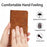 For Samsung Galaxy A55 5G Case Butterfly Imprinted Leather Anti-Scratch Phone Shell - Brown - 6