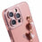 For iPhone 15 Pro Case Electroplating TPU Phone Cover with Heart Chain Strap - Pink - 6