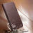 QIALINO For iPhone 14 Plus Wallet Case Stand Genuine Cow Leather Flip Phone Cover - Brown - 4