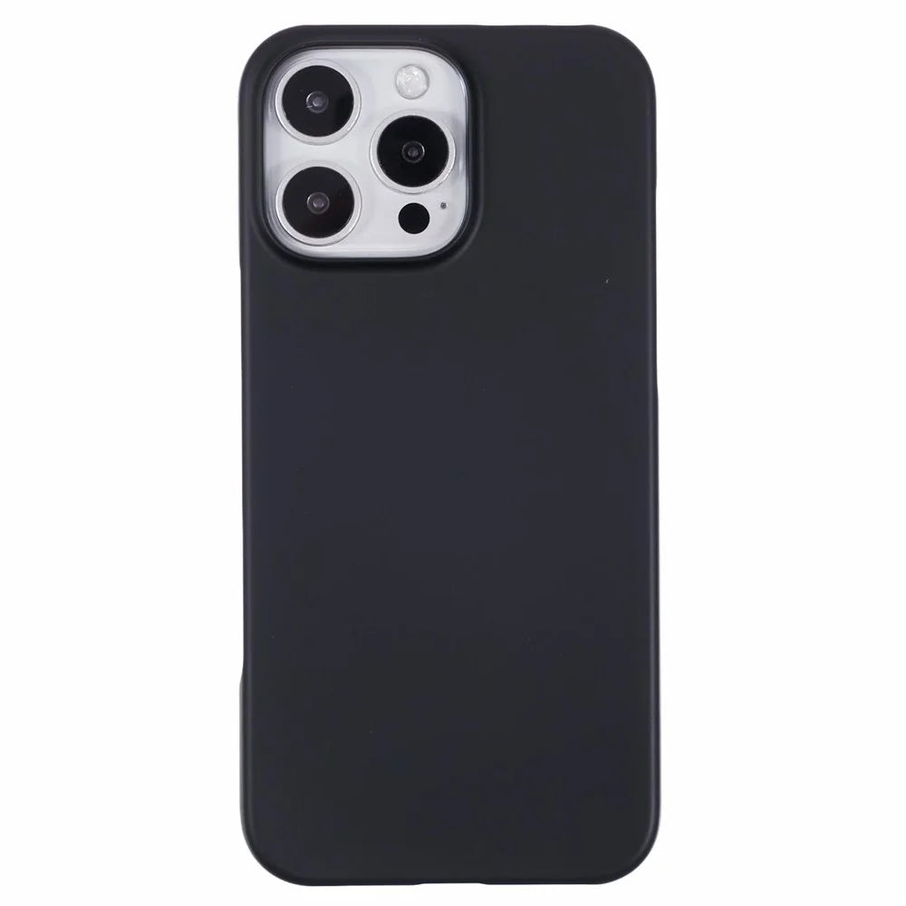 For iPhone 16 Pro Max Case PC Matte Skin-Touch Antifinger-Print Phone Back Cover - Black - 3