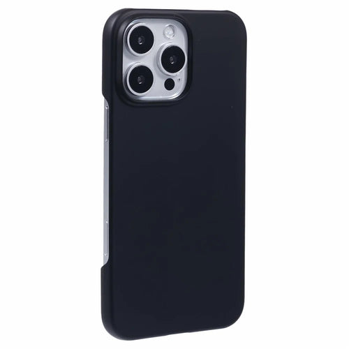 For iPhone 16 Pro Case PC Matte Skin-Touch Antifinger-Print Phone Back Cover - Black - 1