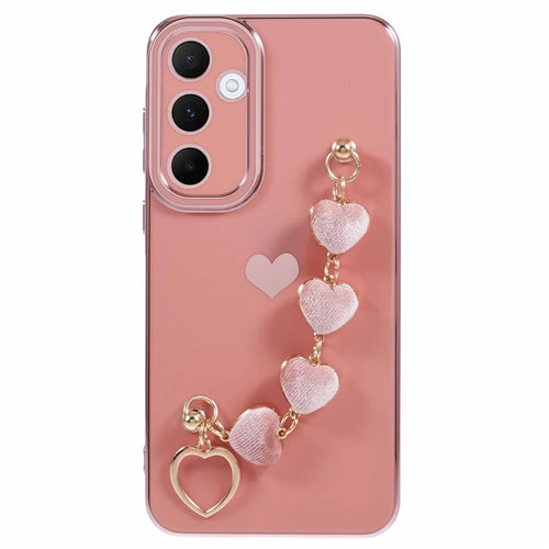 For Samsung Galaxy A25 5G (Global) (161.0 X 76.5 X 8.3mm) Case Heart Pattern TPU Phone Cover - Pink - 1
