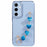 For Samsung Galaxy S24+ TPU Case Electroplating Edge Phone Cover with Heart Hand Strap - Blue - 1