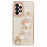 For Samsung Galaxy A52 4G / 5G / A52s 5G TPU Case with Heart Chain Strap, Electroplating Phone Cover - White - 1