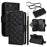 For iPhone 6 / 6s / 7 / 8 / SE (2020) / SE (2022) Case Zipper Wallet PU Leather Phone Cover -  Black - 1