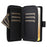 For iPhone 12 mini Zipper Wallet Case Rhombus Leather Handbag Phone Cover - Black - 3