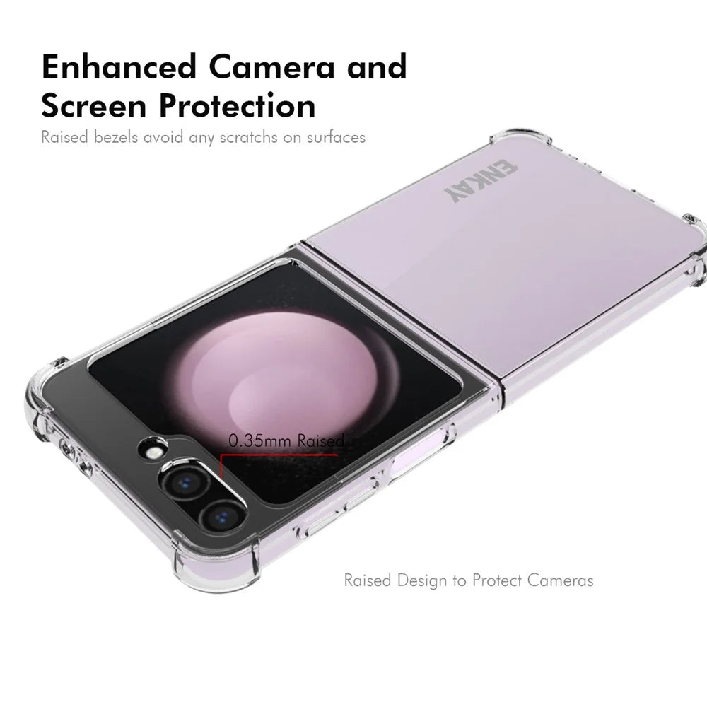 ENKAY HAT PRINCE For Samsung Galaxy Z Flip7 FE 5G / Z Flip6 5G Case Anti-Slip Protective Phone Cover HD Clear - 3