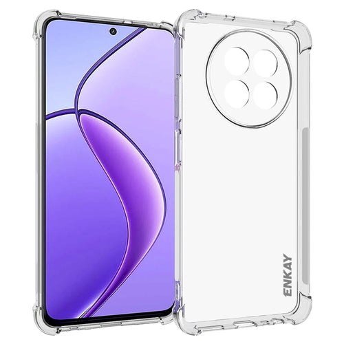 ENKAY HAT PRINCE For Realme 12 5G Case Non-Slip Clear TPU Phone Cover Corners Protection - 1