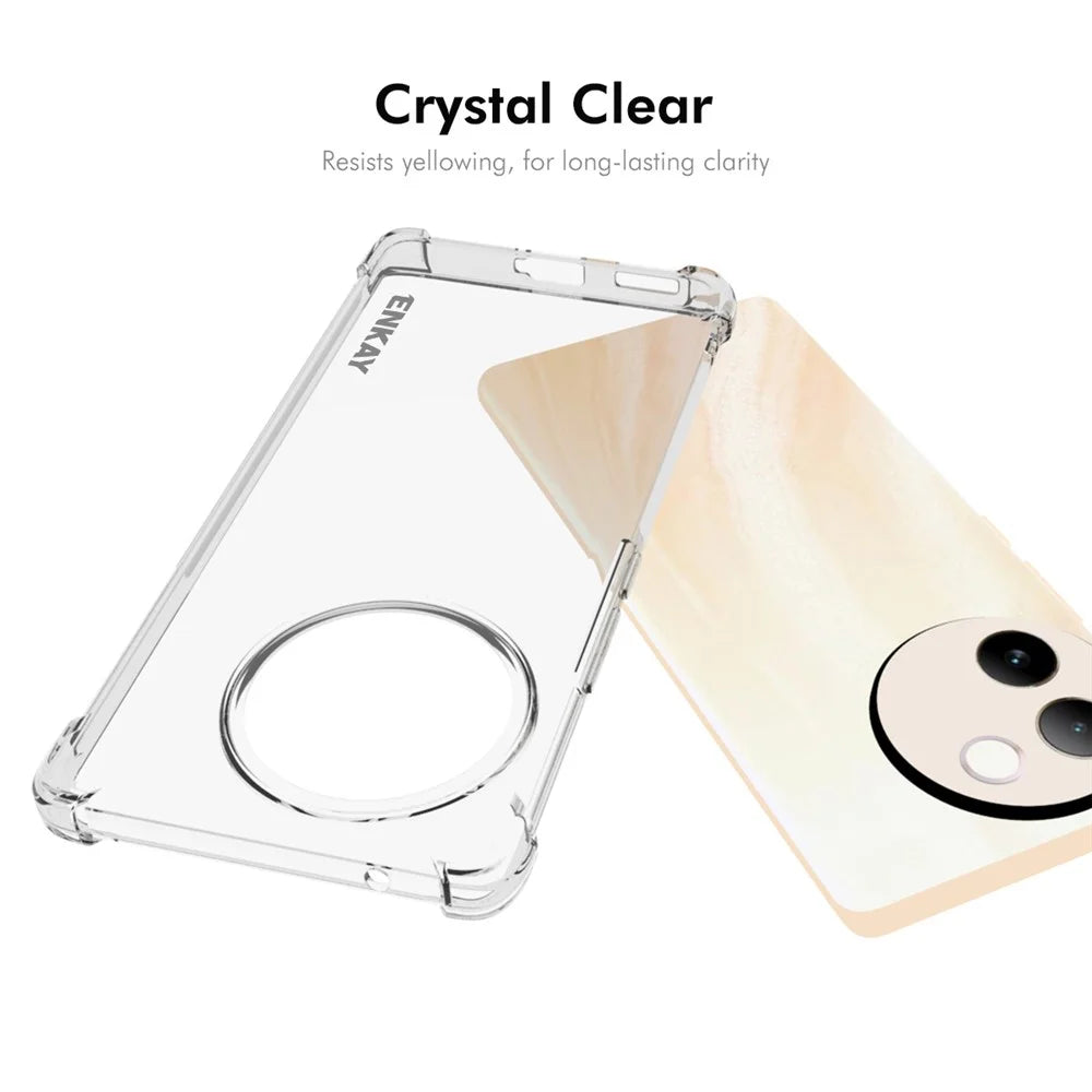 ENKAY HAT PRINCE For vivo V30e 5G TPU Case Clear Phone Cover Anti-Drop Corners Protection - 5