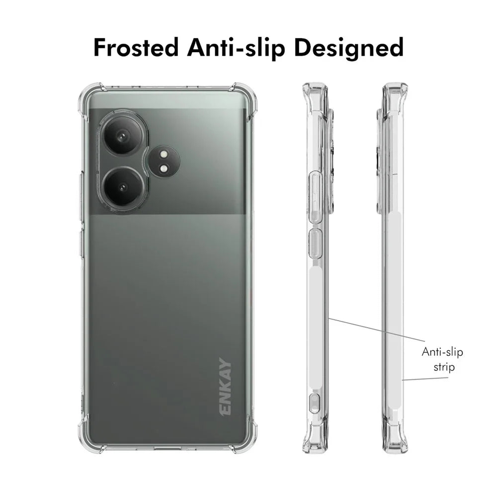 ENKAY HAT PRINCE For Realme GT Neo6 SE 5G Case Non-Slip Side Edge TPU Clear Phone Cover - 4