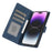 For iPhone 16 Pro Max Case Wallet PU Leather Stand Phone Cover with Wrist Strap - Blue - 2