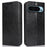 For Google Pixel 9 Pro XL Case Crazy Horse Texture Split Leather Wallet Phone Cover - Black - 1