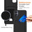 For Samsung Galaxy A05 4G Case Liquid Silicone Phone Cover with Card Slot, Long Strap - Black - 4